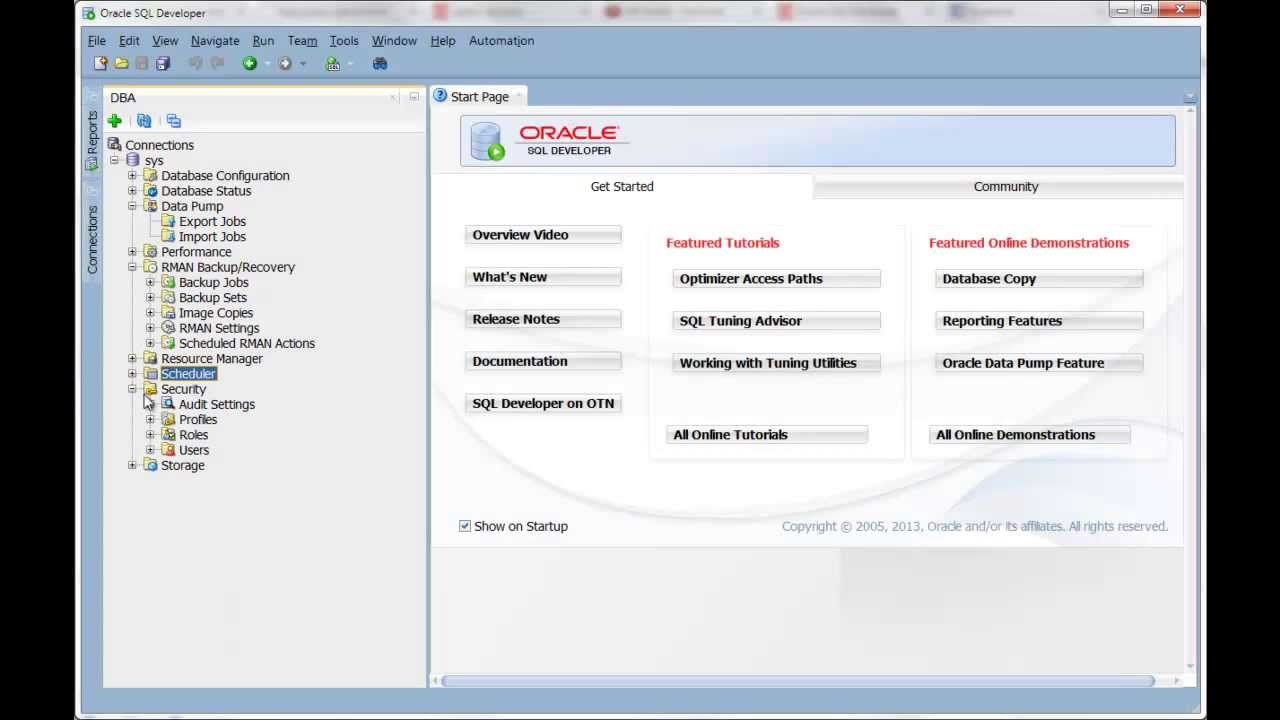 DBA Features in Oracle SQL Developer 4