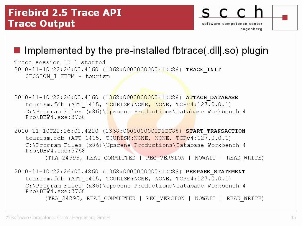 Firebird Trace API