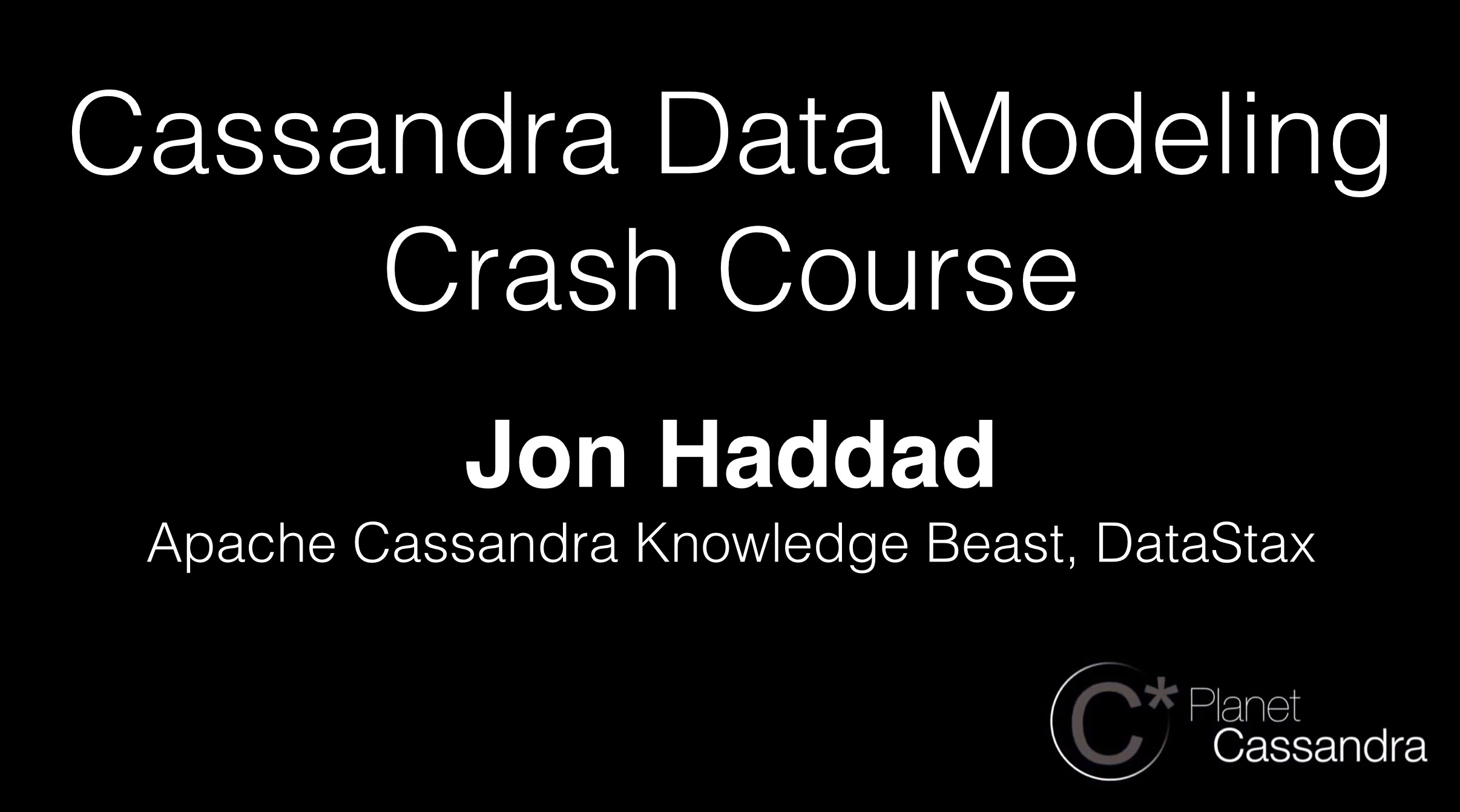 Introduction to Cassandra Data Modeling