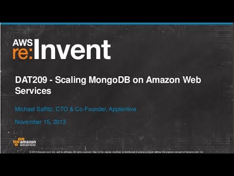 Scaling MongoDB on Amazon Web Services