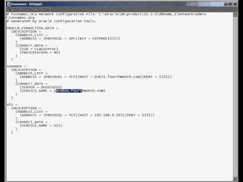 Understanding Oracle Tnsnames.ora and Listener.ora