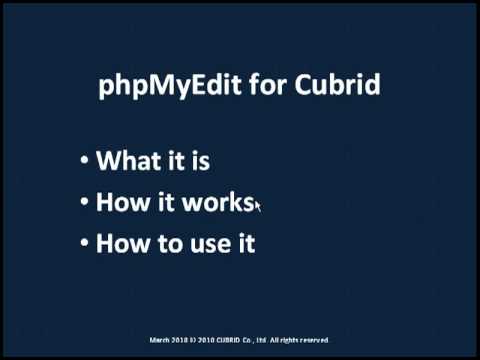 Using phpMyEdit with Cubrid