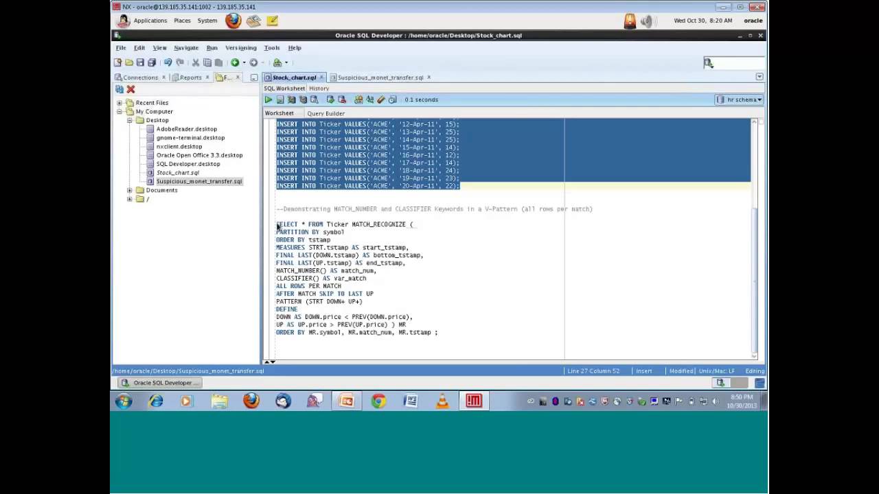 Using SQL for Pattern Matching in Oracle Database